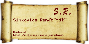 Sinkovics Renátó névjegykártya