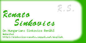 renato sinkovics business card